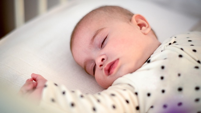 close-up of a baby sleeping